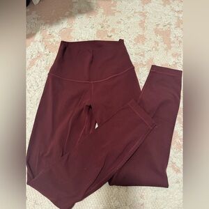 lululemon athletica Burgundy High-Rise Leggings